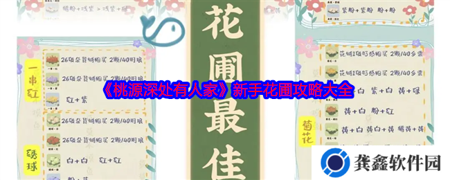 《桃源深处有人家》新手花圃攻略大全